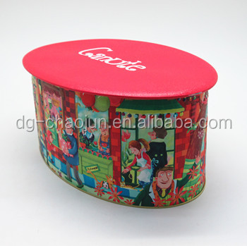 Meet with FDA, LFGB and EN71 tests environmental lollipop tin can candy tin can