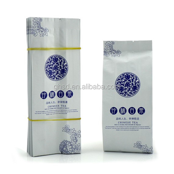 Stand up Aluminizing tea Bag with zipper top