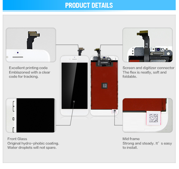 熱い販売lcdスクリーンデジタイザiphone用6画面の交換部品仕入れ・メーカー・工場