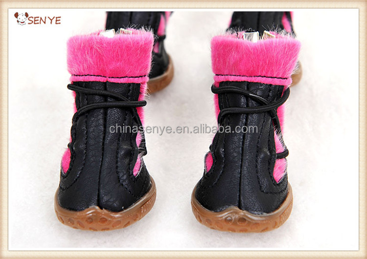 高品質耐久性のある犬の靴のための冬の犬用ラバーソールブーツ卸売革の犬の靴仕入れ・メーカー・工場