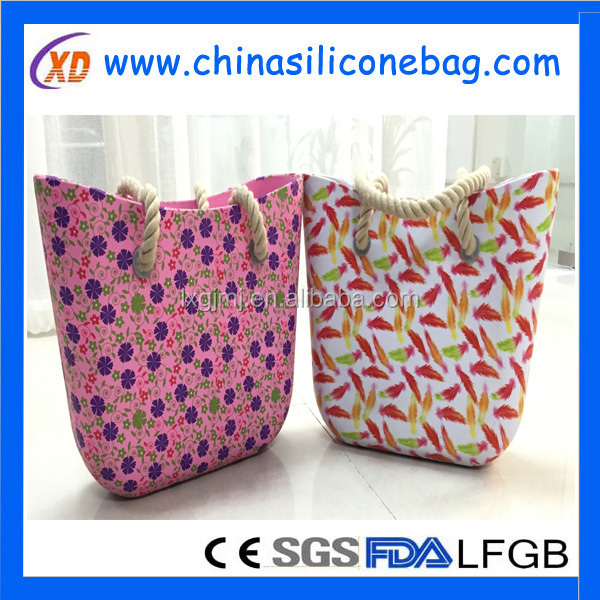 Promotional fashion women's bag rubber bag silicone tote bag