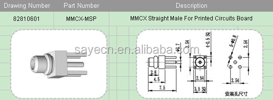 mmcxコネクタメス英国仕入れ・メーカー・工場