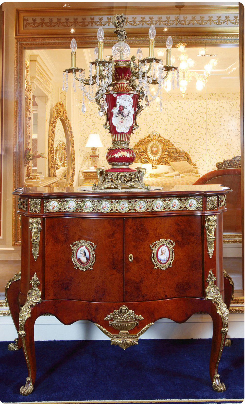 Franse barok stijl woonkamer houten kast/reproductie antieke ... Woonkamer houten