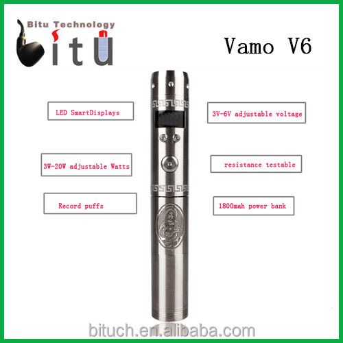 2014 New Arrival Vamo V6 3-20W , 2014 New Mod, Vamo V6 With Power Bank Feature 18350 18650 vamo v6 mod