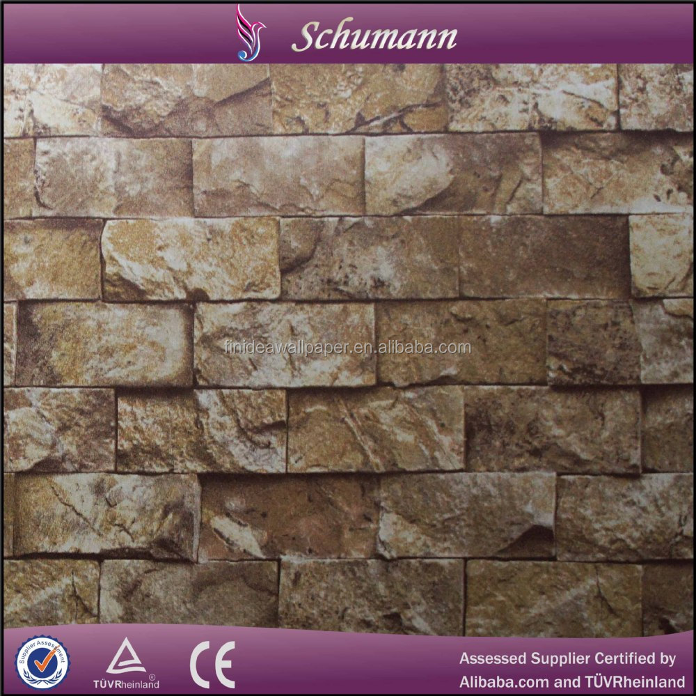Nieuw ontwerp 3d pvc behang steen baksteen wallpapers/wand coating ... Woonkamer set grijs