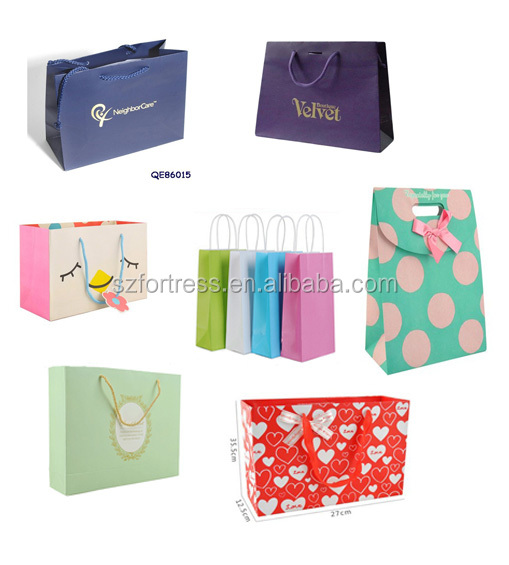 custom cheap paper gift bag & gift paper bag made in chin