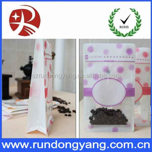 Sealable Coffee Valve Bag With side gusset coffee valve bag High quality aluminum foil coffee packaging bags side guss