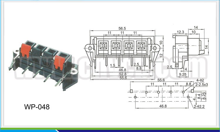 優れた信頼性と安定した品質wp-048zf16スピーカー端子4プッシュターミナルジャックピン仕入れ・メーカー・工場