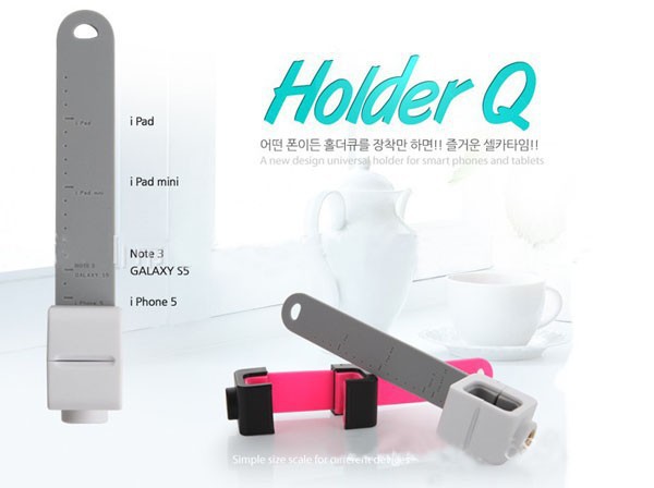 新しいデザインのホルダー2014年qユニバーサル三脚一脚のために拡張可能20-140mmクリップマウントi pho<em></em>nei padのタブレットpcサムスンの携帯電話問屋・仕入れ・卸・卸売り