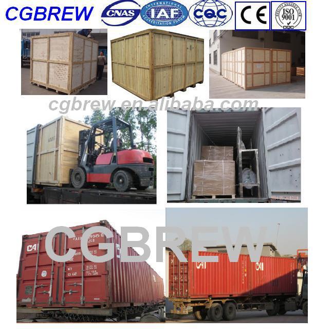 loading beer equipment into container