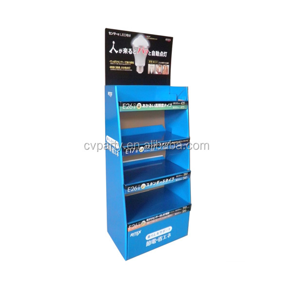 retail cardboard display shelf fashion chewing gum display shelf