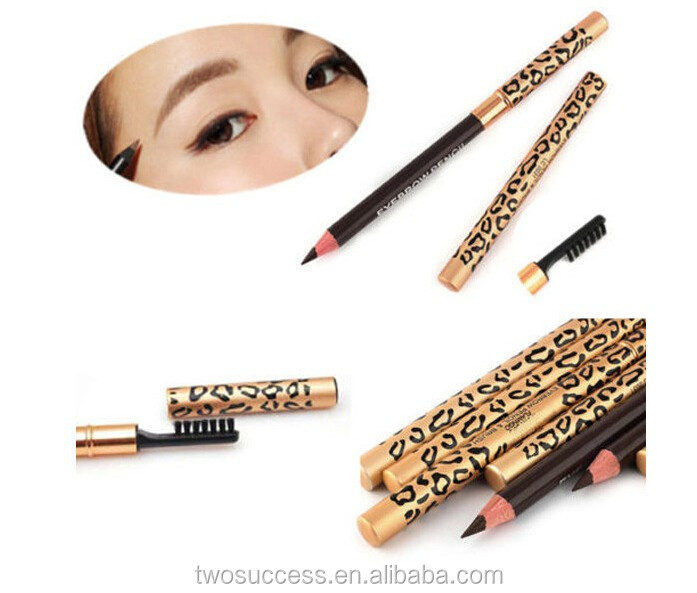 double sided automatic eyebrow pencil with brush