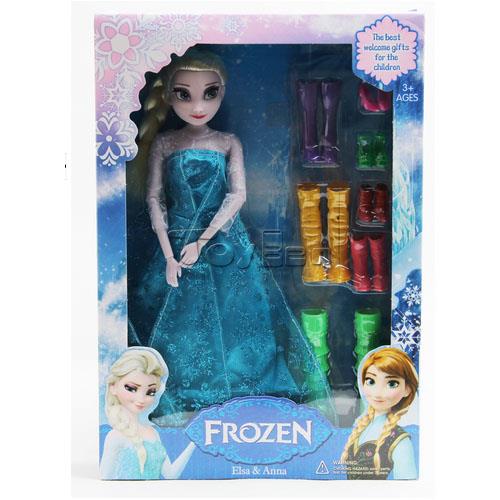 冷凍冷凍エルザアンナ人形人形玩具が長い髪を持つ人形diyのヘアの漫画映画問屋・仕入れ・卸・卸売り