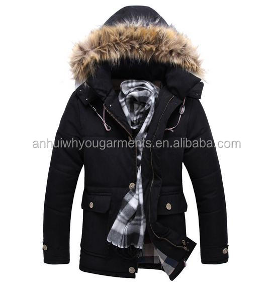 安徽2015featherjacketsフード付きダウン男性100％暖かいコート綿屋外フード付きコート仕入れ・メーカー・工場