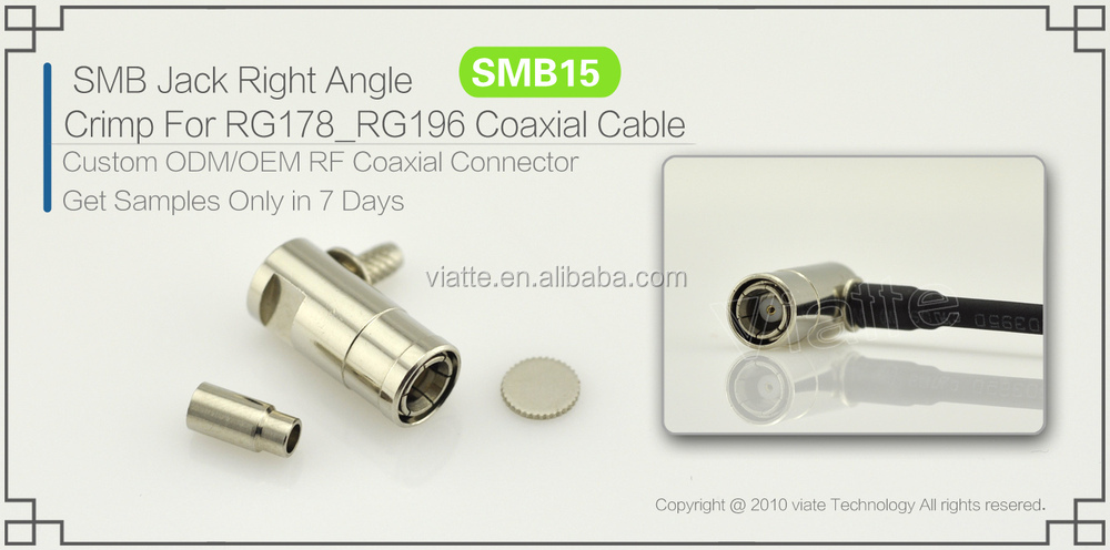 smbジャックメス直角コネクタ圧着rg178ケーブル配線のための仕入れ・メーカー・工場