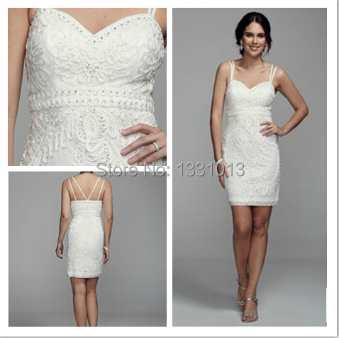 Spaghetti Strap Short Wedding Dresses