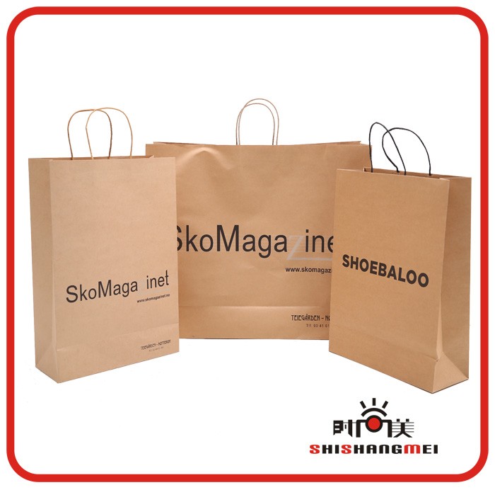無料サンプルショッピングバッグカスタムクラフトプリント紙袋紙袋茶色仕入れ・メーカー・工場