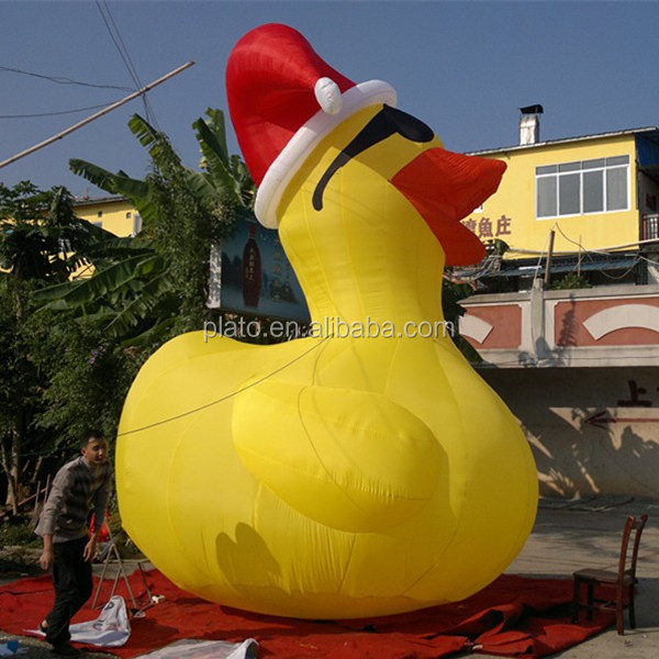 Giant Inflatable Yellow Duck Inflatable Christmas Model For Outdoor