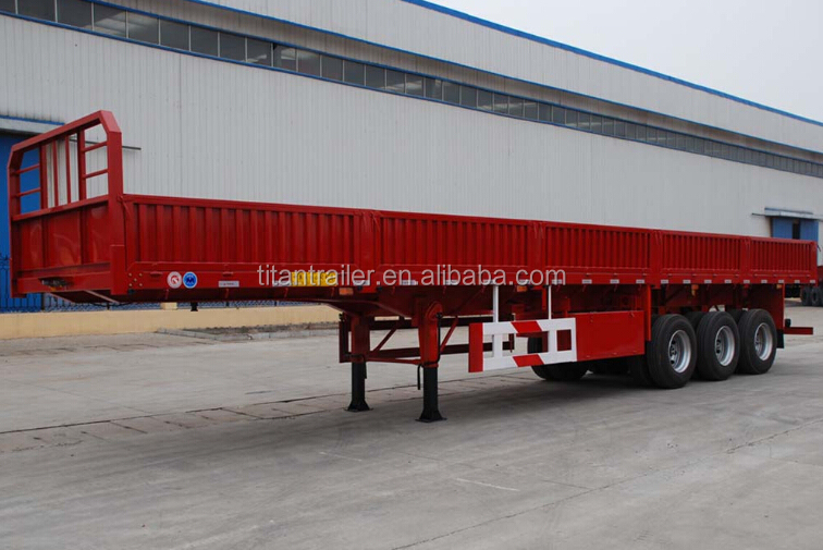 tri-axle 20ft 40ft flatbed cargo container semi trailer