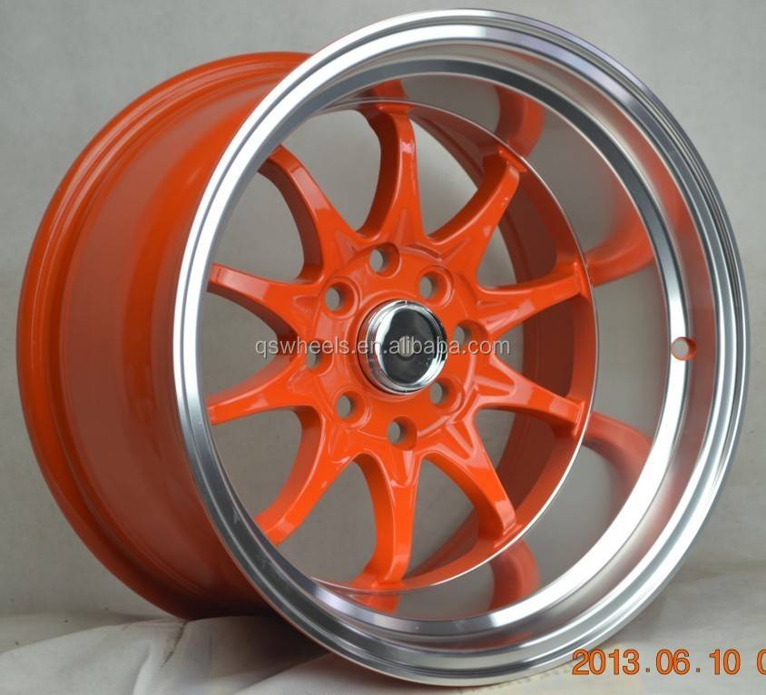 Deep Dish Wheels 4x100 Sport Rim 15 Inch 15x9 Replica Alloy Wheels