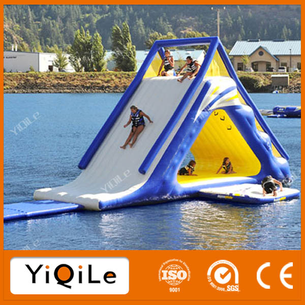 inflatable island with slide