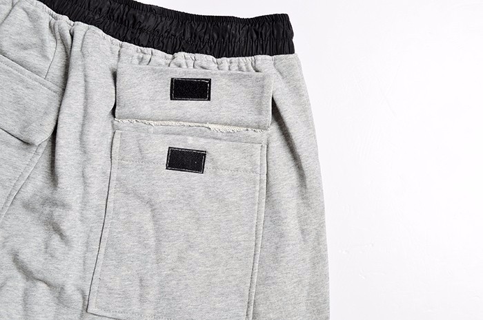 drop crotch sweat shorts
