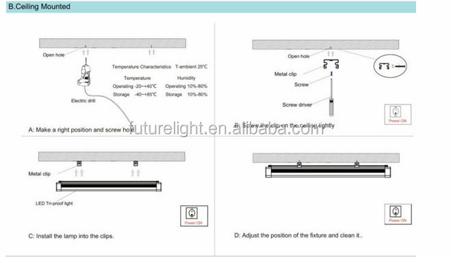 ワット1.2m60ip65トリ- タイプのledライト仕入れ・メーカー・工場