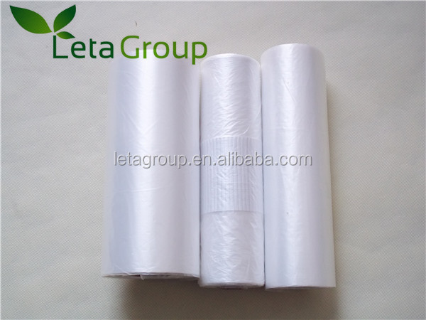 Transparent/clear HDPE/LDPE plastic bag on roll