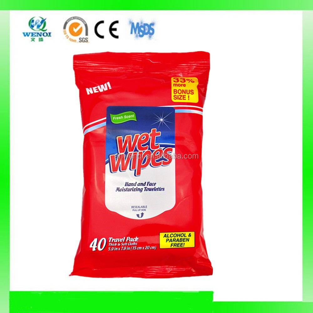 alcohol free facial wet wipes 40 pieces