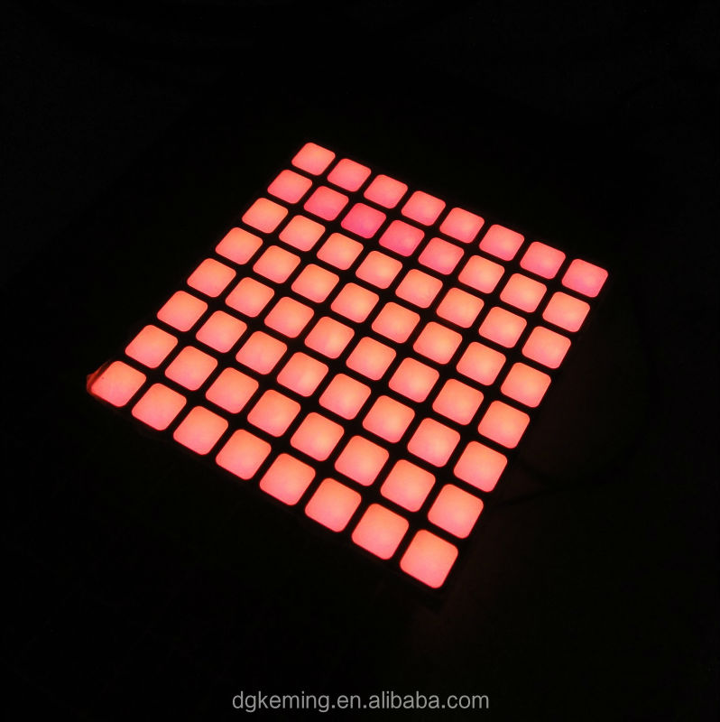 Promotion square dot 60.2x60.2mm led sign 8x8 rgb led matrix