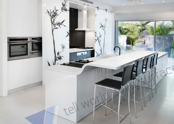 Hecho en china diseño encimera mueble de cocina para hotel ...