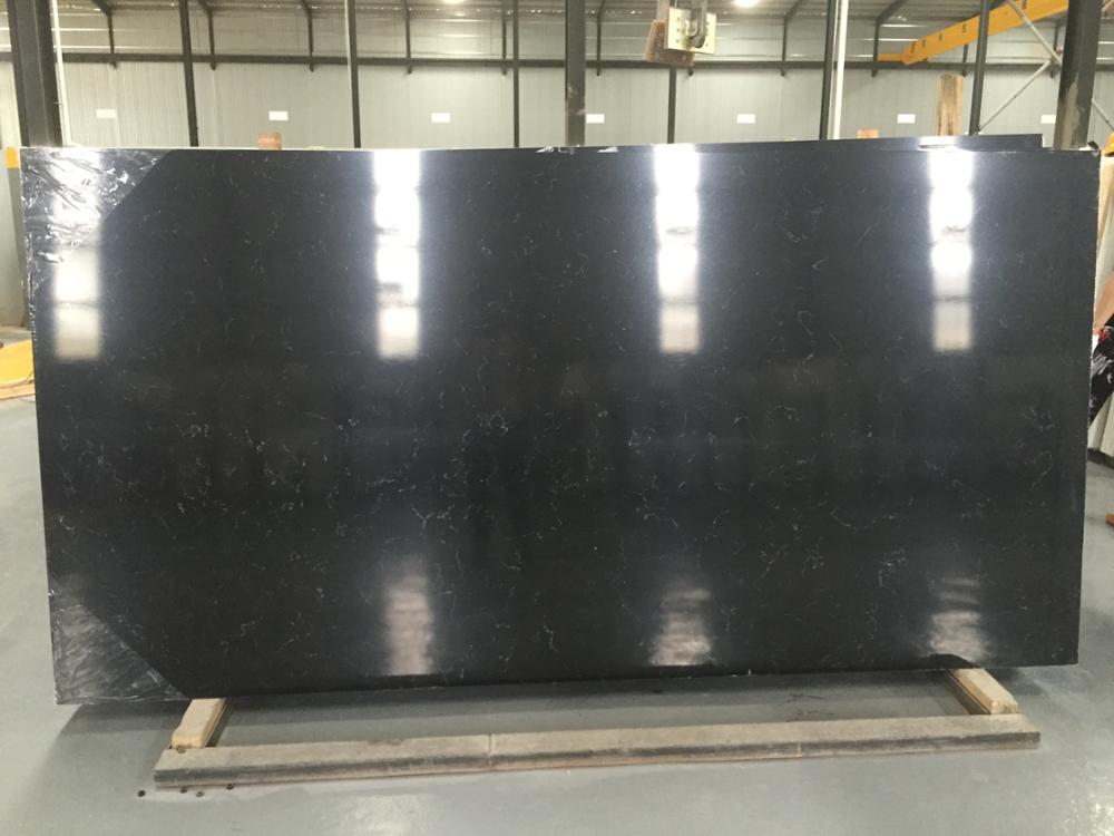 Black Wall Panel Quartz Slabs With Thin Veins D8203 SLAB 1.jpg