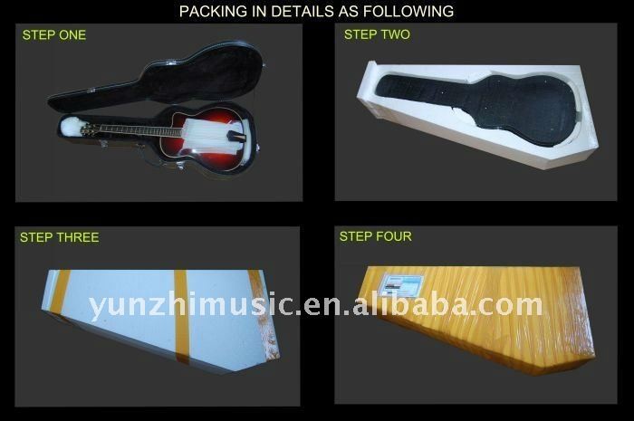Yunzhi完全手作り非カッタウェイアーチトップギターアコースティックギター仕入れ・メーカー・工場