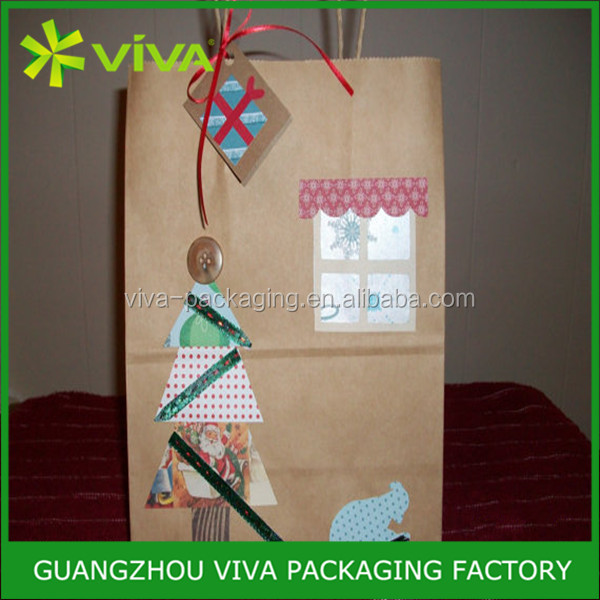 Full Color Printing Brown brown kraft paper tea bags