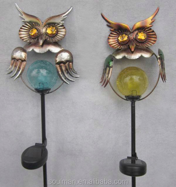 2014 new and hot selling me<em></em>tal owl wind chimes owl hanger wall decoration home decoration問屋・仕入れ・卸・卸売り