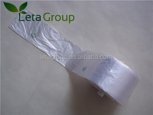 Transparent/clear HDPE/LDPE plastic bag on roll