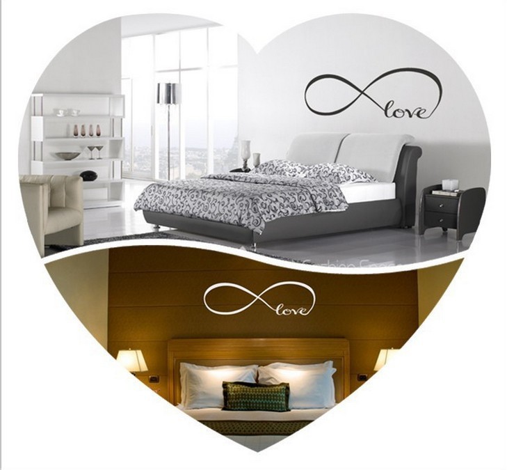 Wholesale Large Infinity Symbol Bedroom Wall Decal Love Bedroom Decor