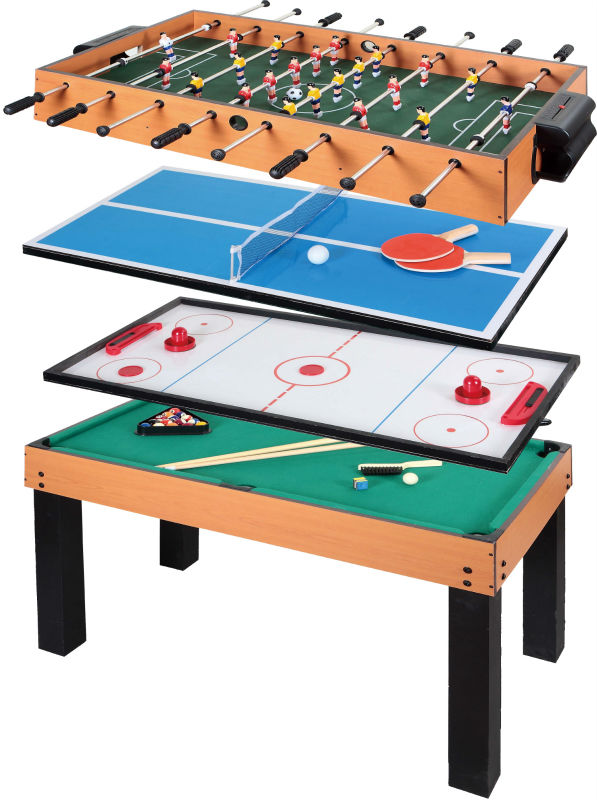 51でマルチ- 機能的なテーブルゲームサッカー含まれてい、 プールテーブル、 卓球、 チェスとバックギャモン仕入れ・メーカー・工場