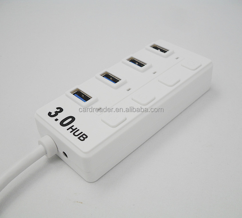 4ポートusbハブ3.0独立したスイッチ& ledライト付き問屋・仕入れ・卸・卸売り