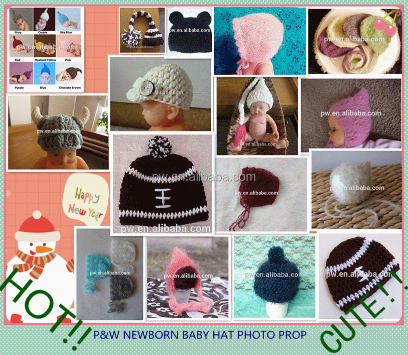 の赤ん坊のボンネット新生児赤ちゃん写真は甘いフルハンドメイドかぎ針編みのベビー帽子ベビー帽子ニット赤ちゃんの帽子仕入れ・メーカー・工場
