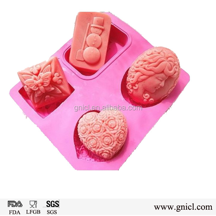 2014 new design silicone flower fondant mold for cake decoration