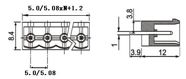 プラグイン可能なターミナルブロックgsp001sc-5.0/5.08仕入れ・メーカー・工場