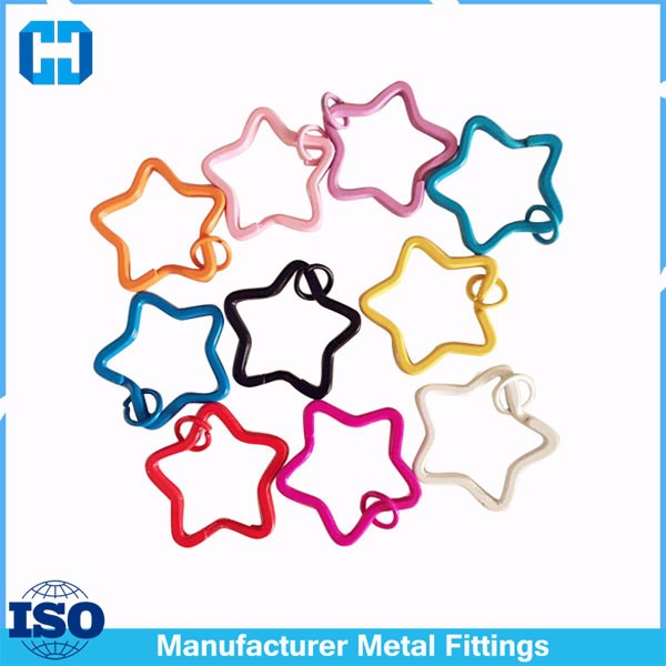 star split colored key ring