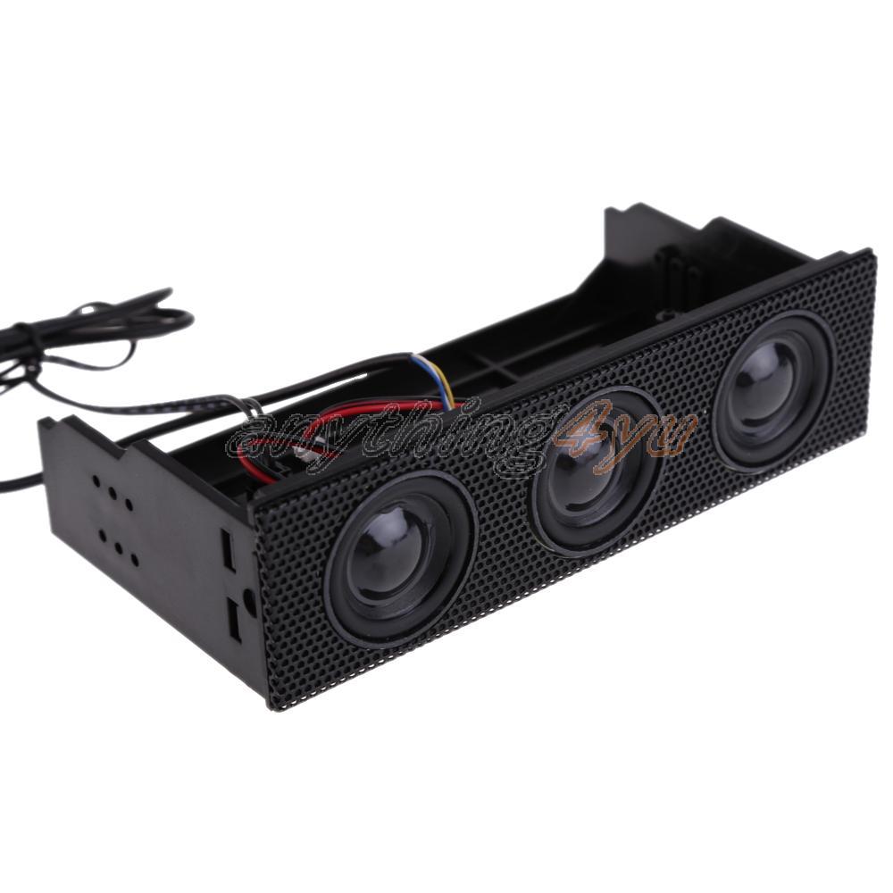 ONLY Stereo Speaker PC Front Panel Computer Case Builtin Mic Music Loudspeaker descuento