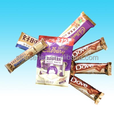 Customizable packing bags for chocolate bar,food grade material,moisture-proof,back center seal