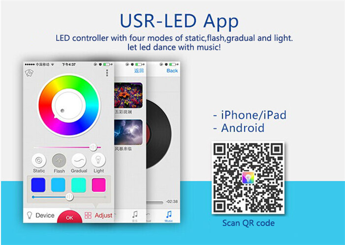 (usr- wl1) 遠隔制御装置、 wifi/ワイヤレスledコントローラ、 androidとiosアプリを供給する問屋・仕入れ・卸・卸売り
