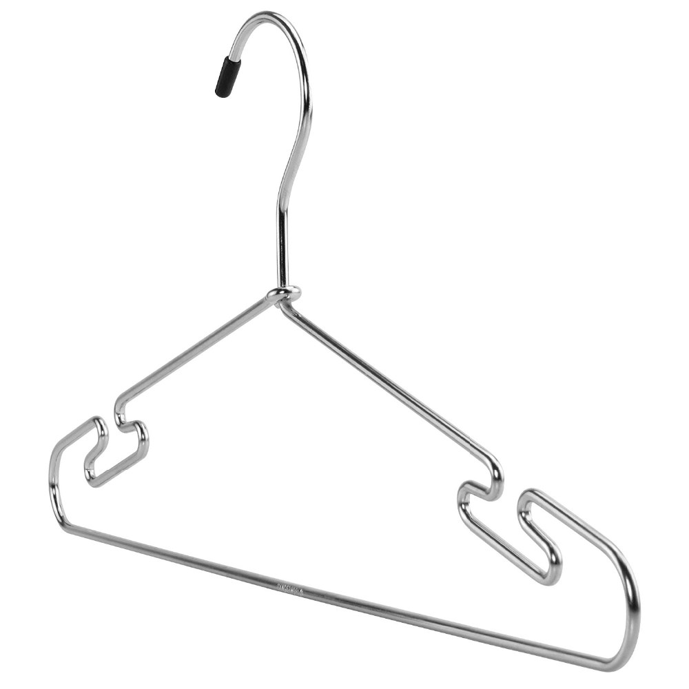 2017 Wholesale Hangers Superb Strong 4mm Chromed Metal Steel Coat