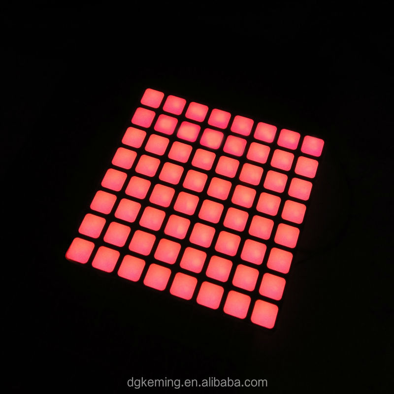 Promotion square dot 60.2x60.2mm led sign 8x8 rgb led matrix