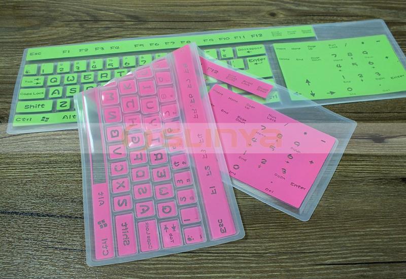 カラフルなエコ- フレンドリーなシリコンキーボードスキンデスクトップコンピュータ用のシリコンキーボードカバー問屋・仕入れ・卸・卸売り