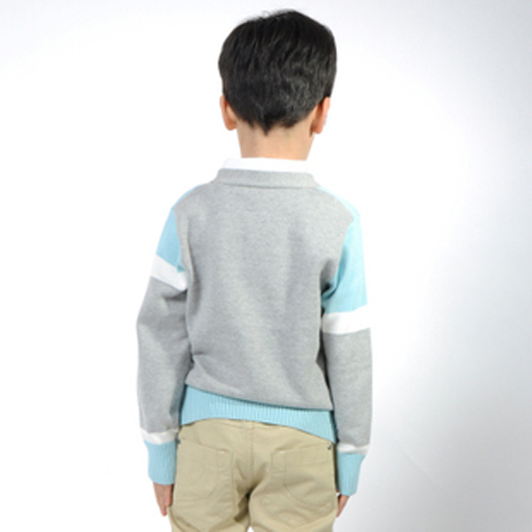 ロングスリーブの膝vネックセーターパターンの子供の男の子のための学校問屋・仕入れ・卸・卸売り